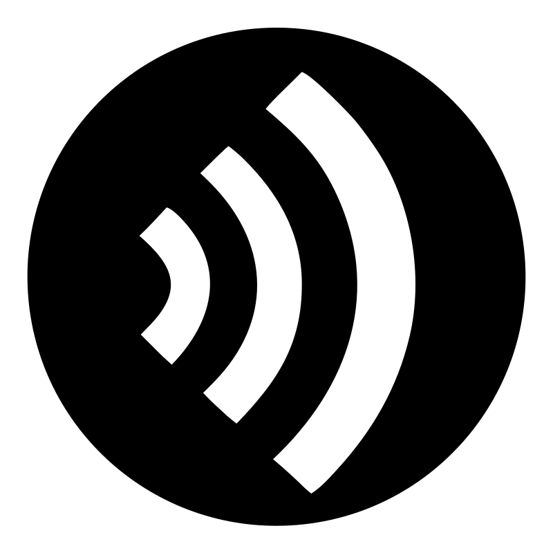 Negative Space WiFi Circle Badge