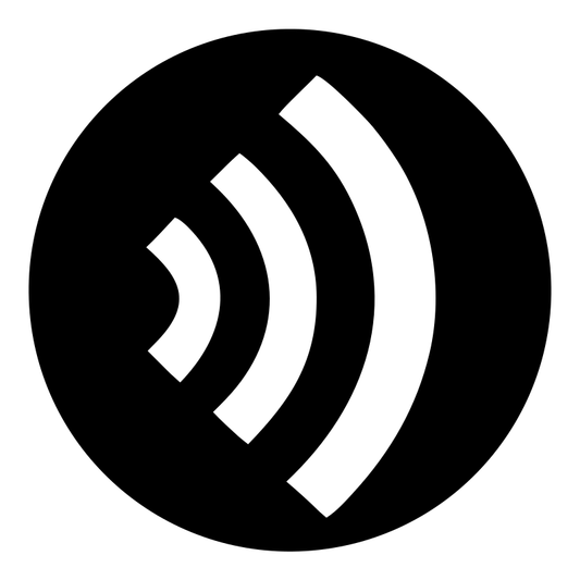 Negative Space WiFi Circle Badge