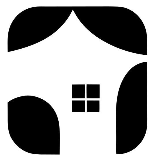 Negative Space Window House Icon
