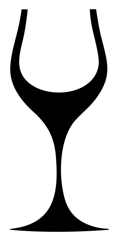 Negative Space Wine Glass Logo