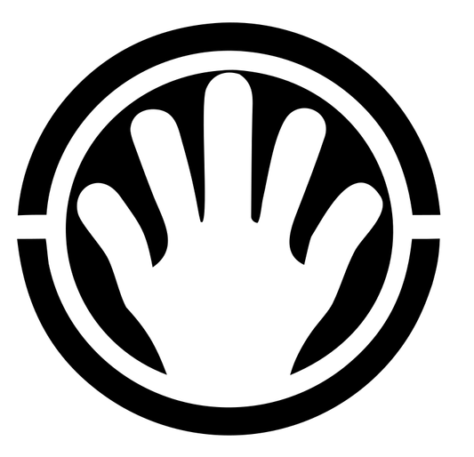 Open Hand Ringed Badge