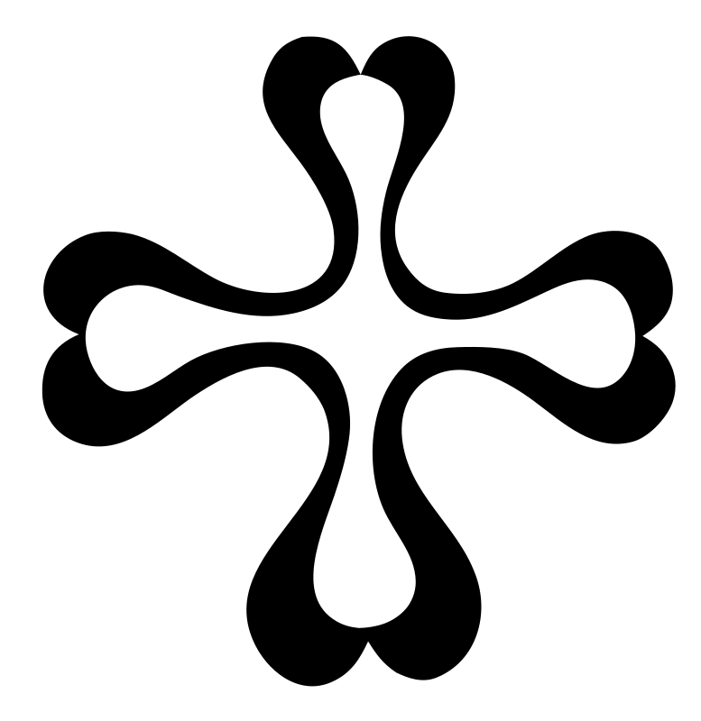 Organic Teardrop Cross Mark