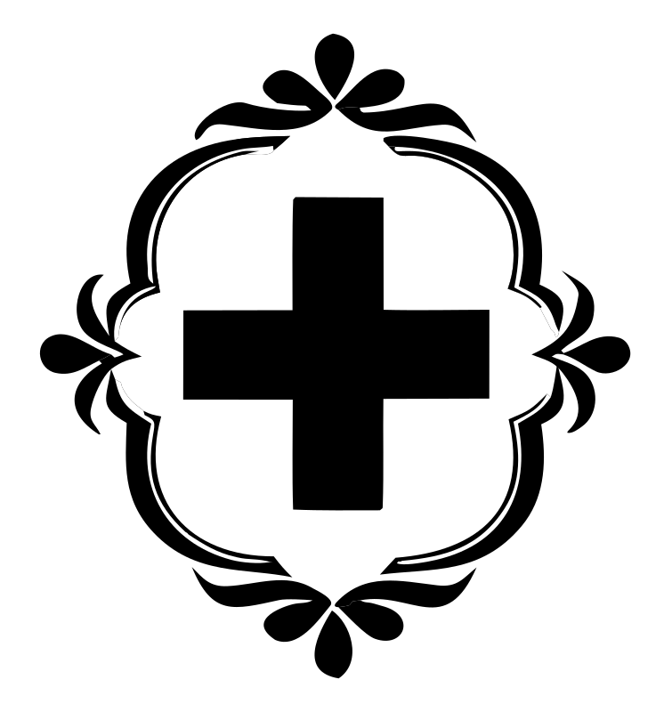 Ornate Cross Cameo Crest