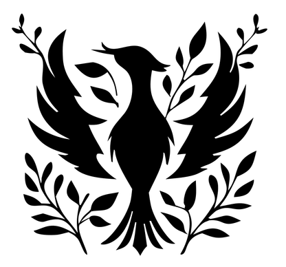 Phoenix Leafy Branch Badge