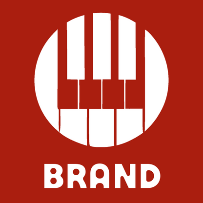 Piano Keys Circle Badge preview