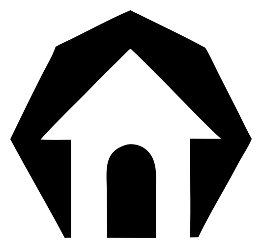 Polygon House Negative Space Icon