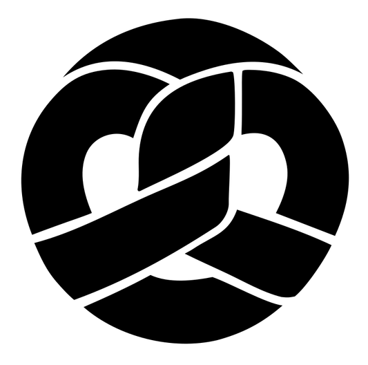Pretzel Round Negative Space Icon