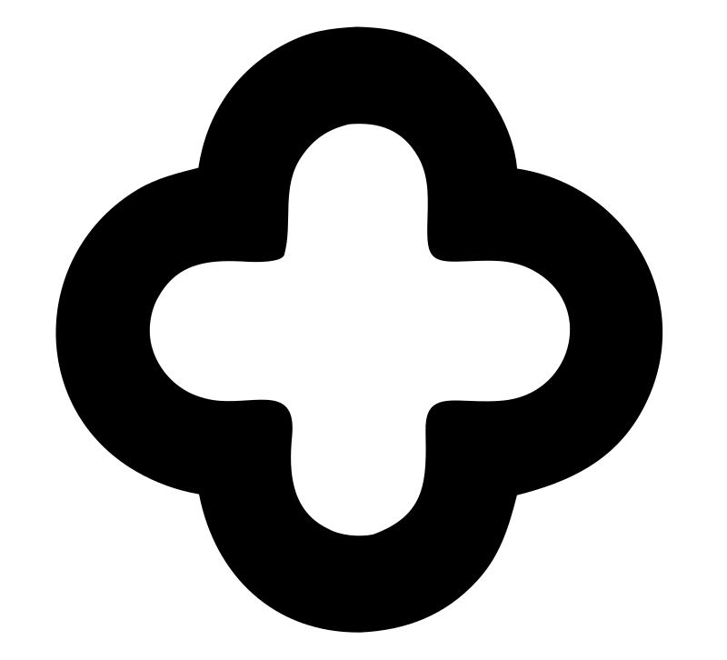 Quatrefoil Cross Negative Space Mark