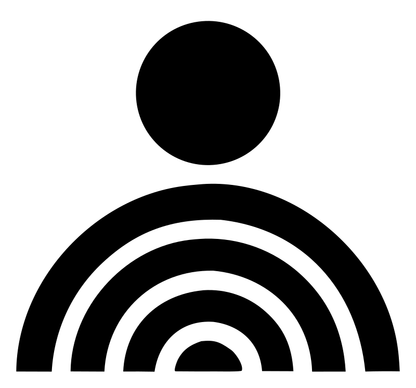 Radiating Person Signal Badge