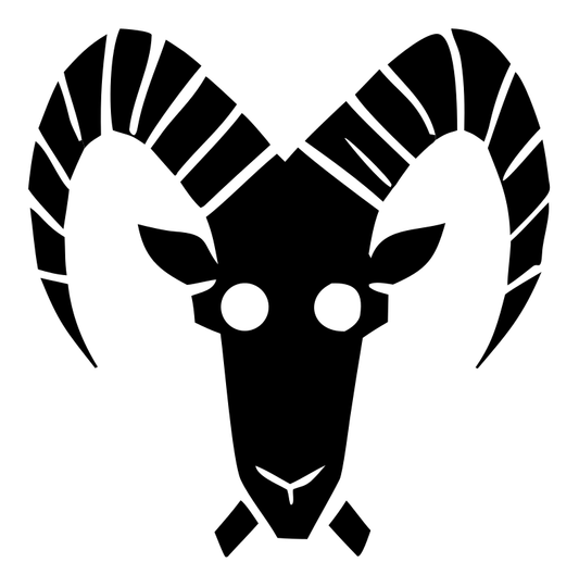 Ram Face Front-View Badge