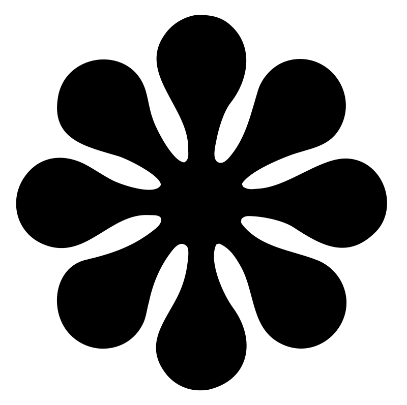 Retro Petal Flower Badge
