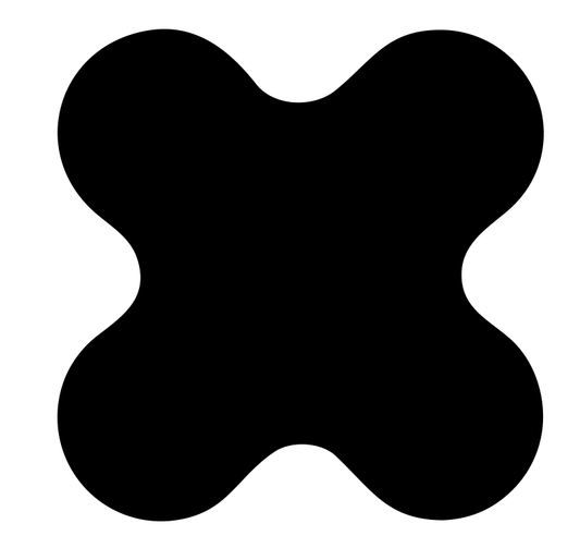 Rounded Cross Shape Mark
