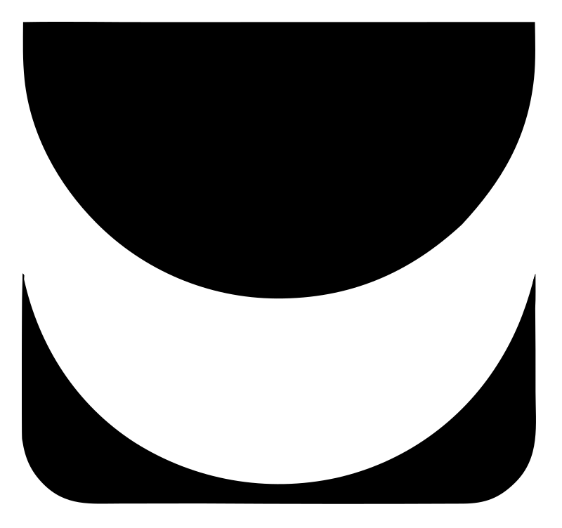 Rounded Crown Negative Space Logo