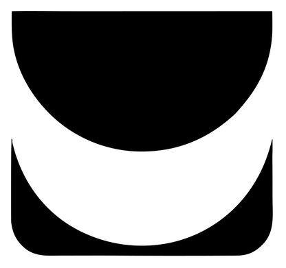 Rounded Crown Negative Space Logo