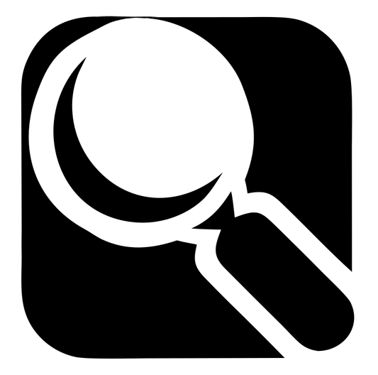Rounded Square Magnifier Badge