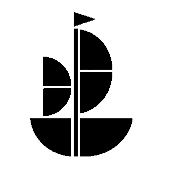Sailboat Geometric Mark Icon
