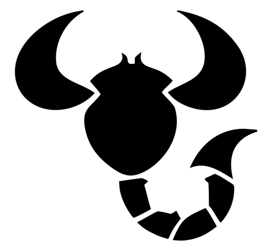 Scorpio Horns Tail Logo