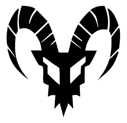 Segmented Ram Skull Badge