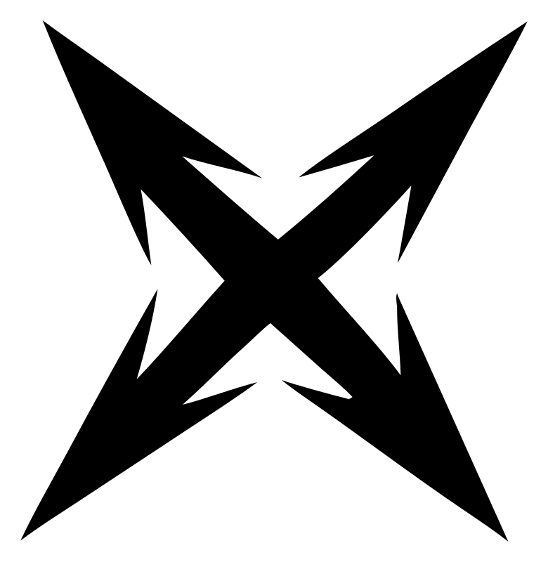 Sharp Four-Point Star Badge