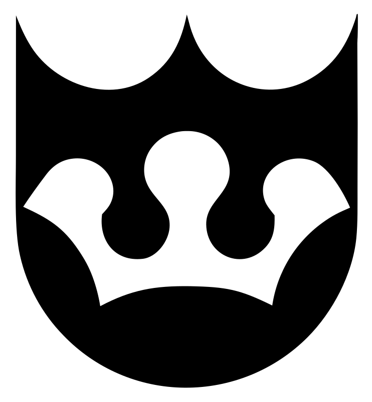 Shield Crown Negative Space Crest