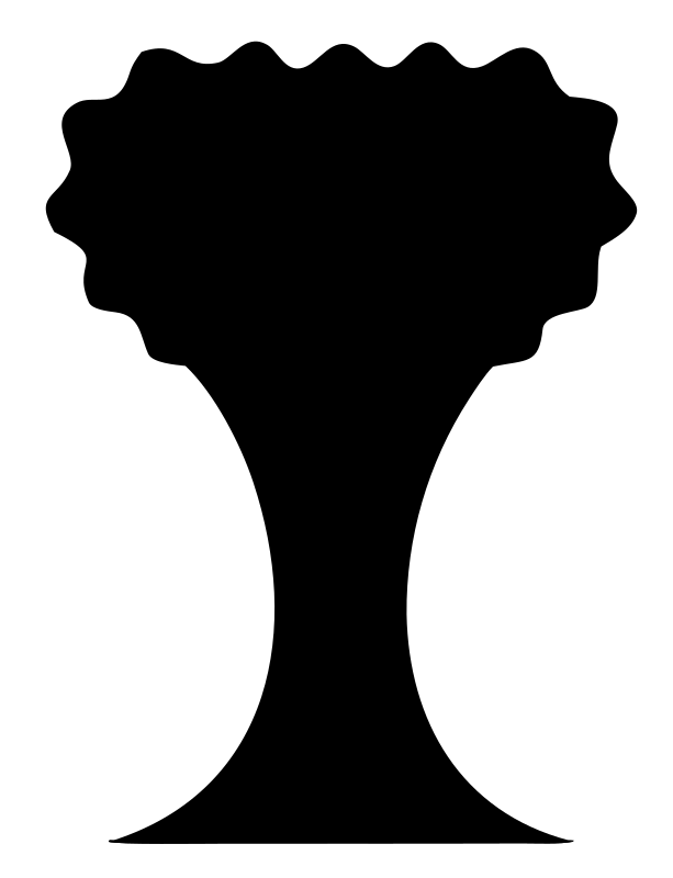 Silhouette Oak Tree Badge