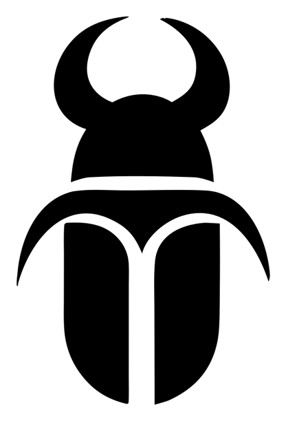 Silhouette Scarab Beetle Mark