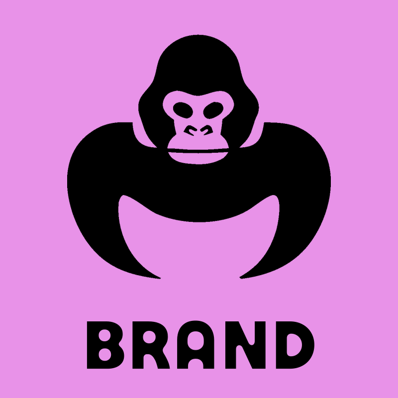 Silverback Gorilla Negative Space Logo preview