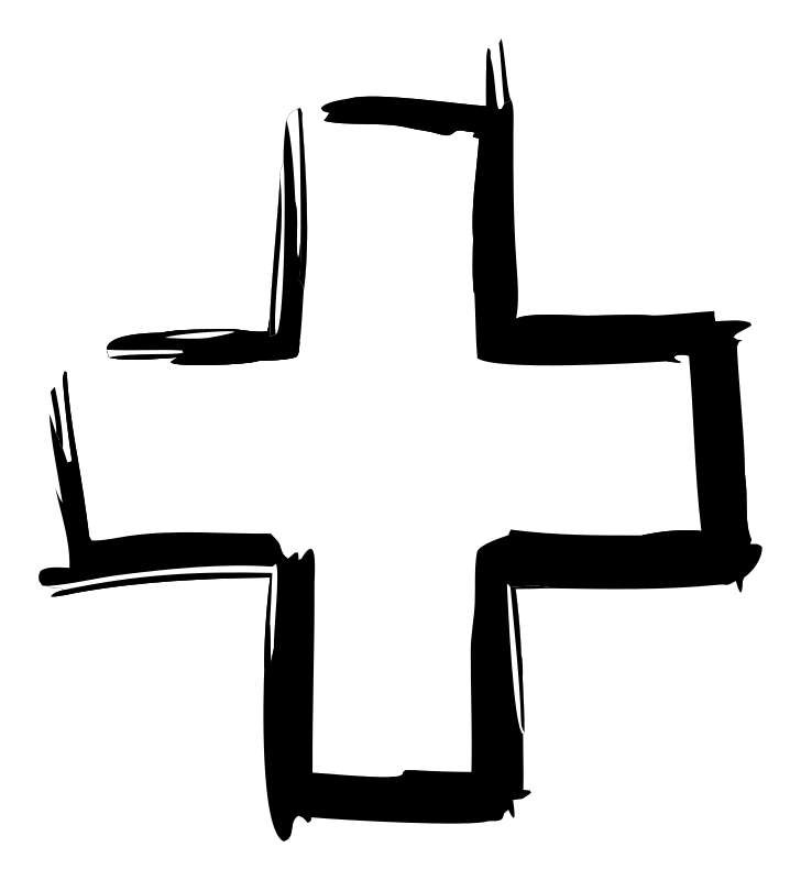Sketched Plus Sign Logo