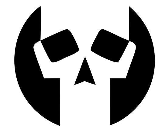 Skull Circle Negative Space Mark