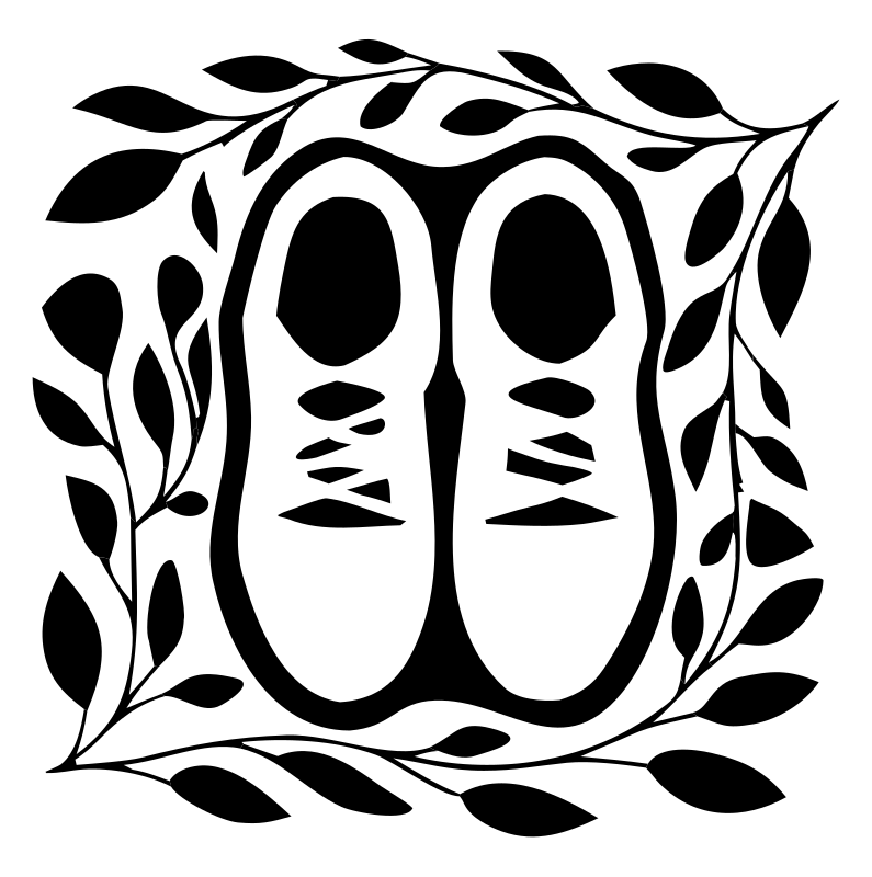 Sneaker Leaf Wreath Badge