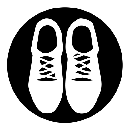 Sneaker Pair Circle Badge