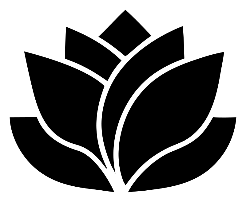 Solid Lotus Flower Emblem