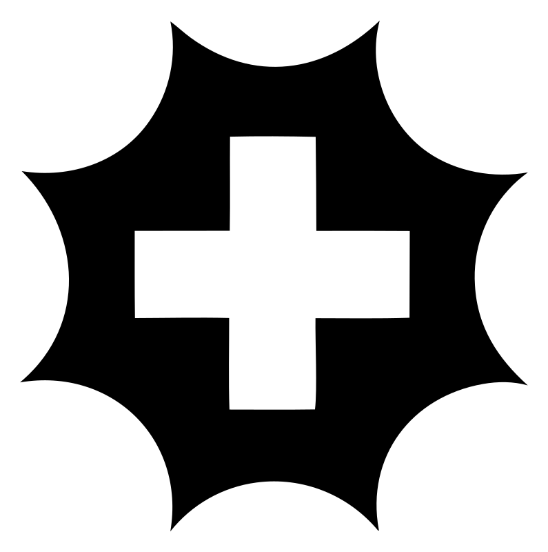 Spiked Star Cross Badge