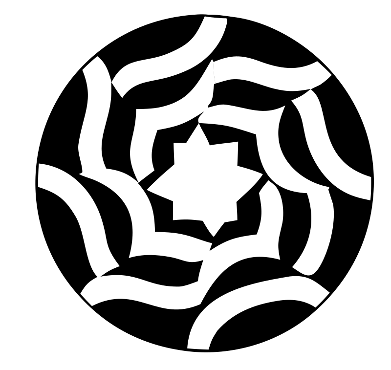 Spiral Star Mandala Badge