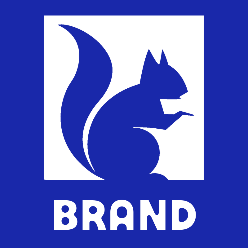 Squirrel Negative Space Square Badge preview