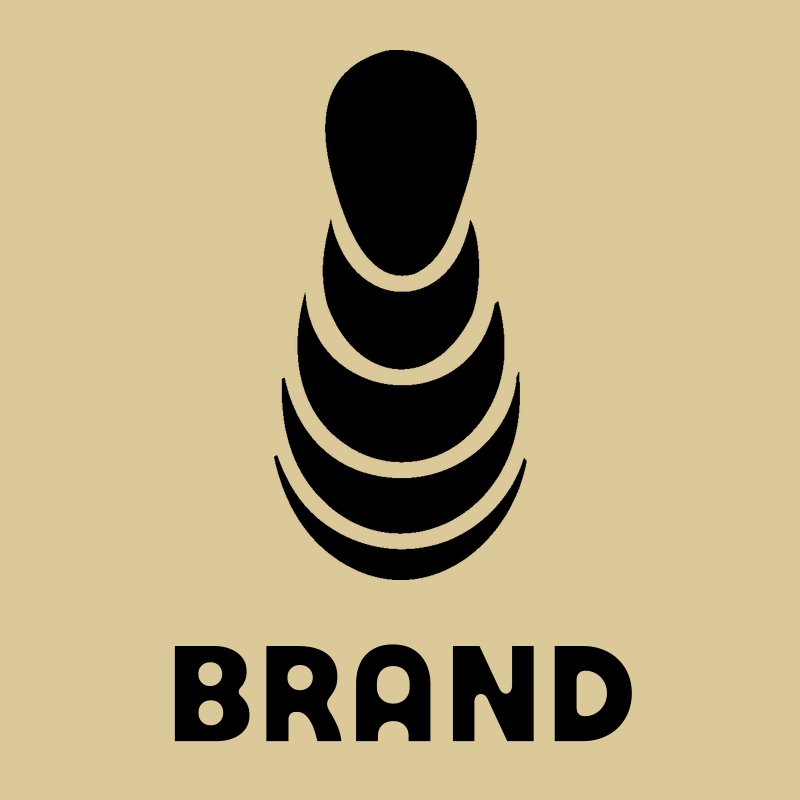 Stacked Arcs Bowling Pin Logo preview