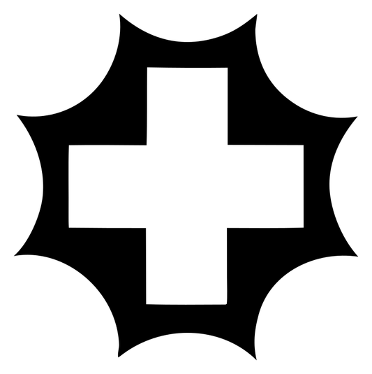 Starburst Cross Negative Space Mark