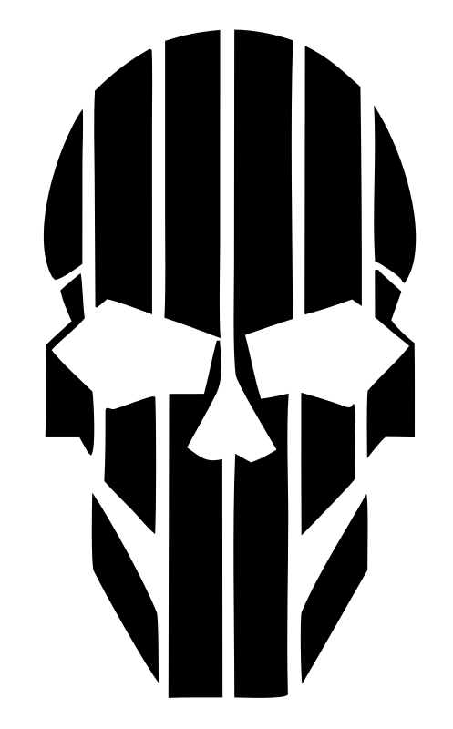 Striped Skull Heavy Mark