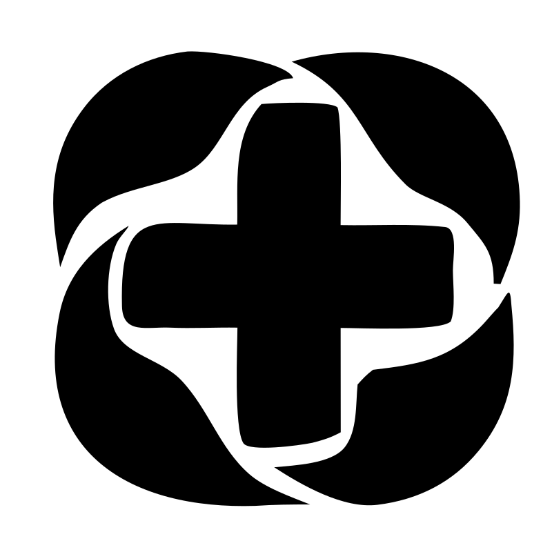 Swirl Cross Negative Space Mark