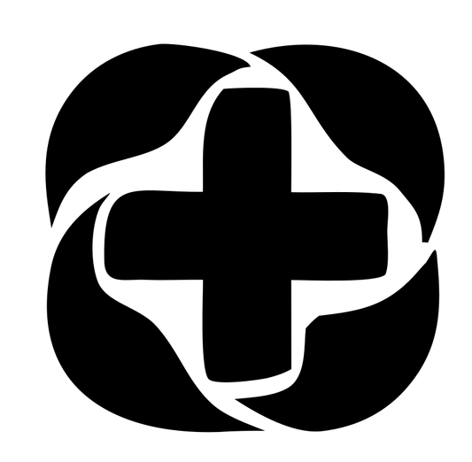 Swirl Cross Negative Space Mark