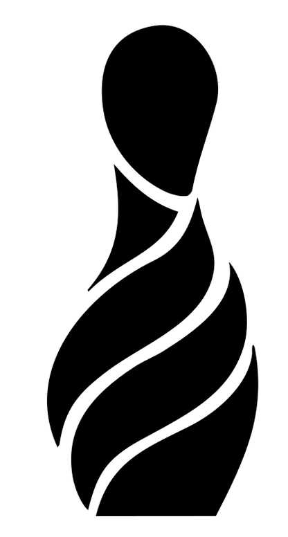 Swirl Stripe Bowling Pin Logo