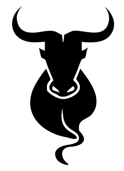 Taurus Bull Silhouette Crest