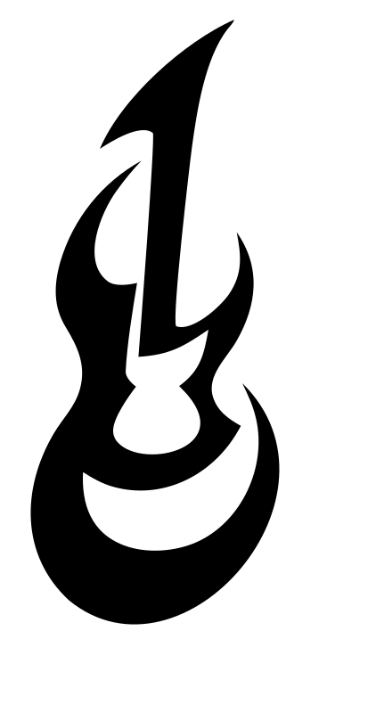 Tribal Flame Guitar Emblem