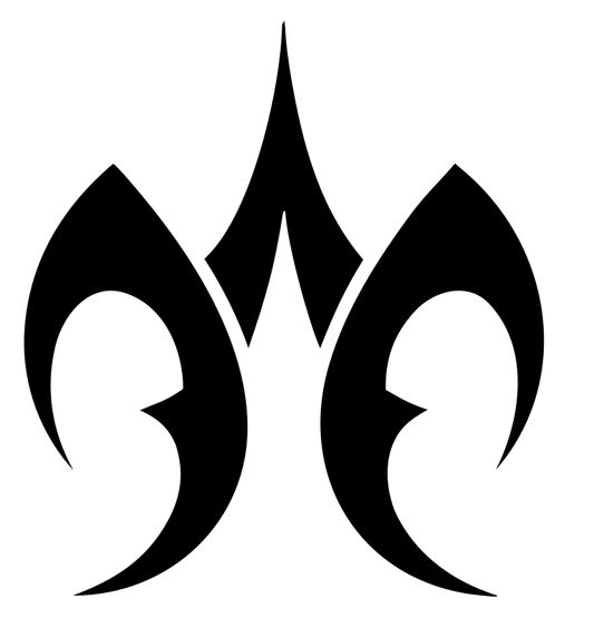 Tribal Flame Horn Crest
