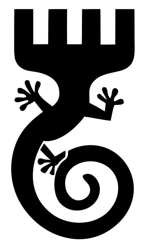 Tribal Gecko Spiral Emblem