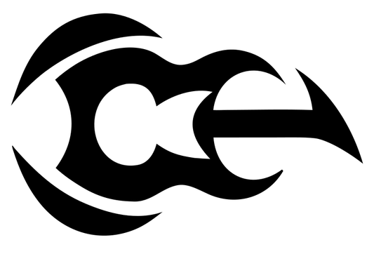 Tribal Guitar Letter Emblem