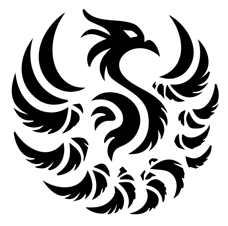 Tribal Phoenix Circle Badge