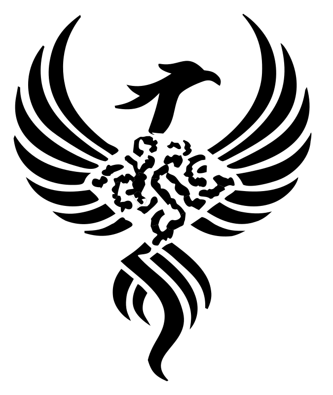 Tribal Phoenix Spread Eagle Crest