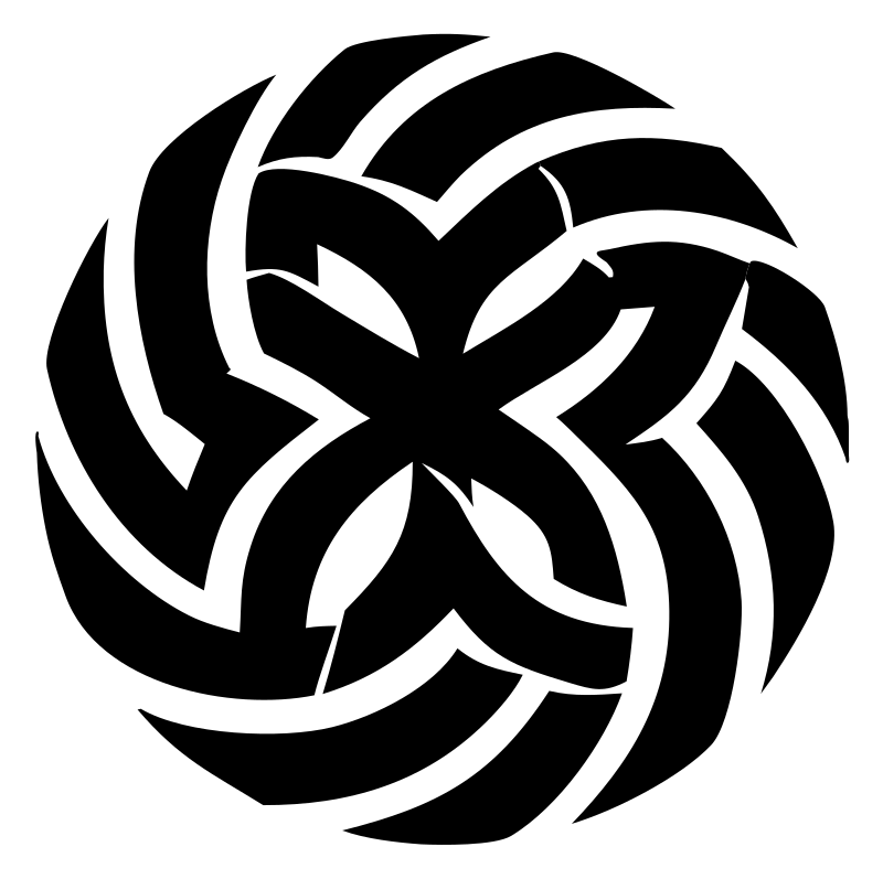 Tribal Pinwheel Snowflake Mark