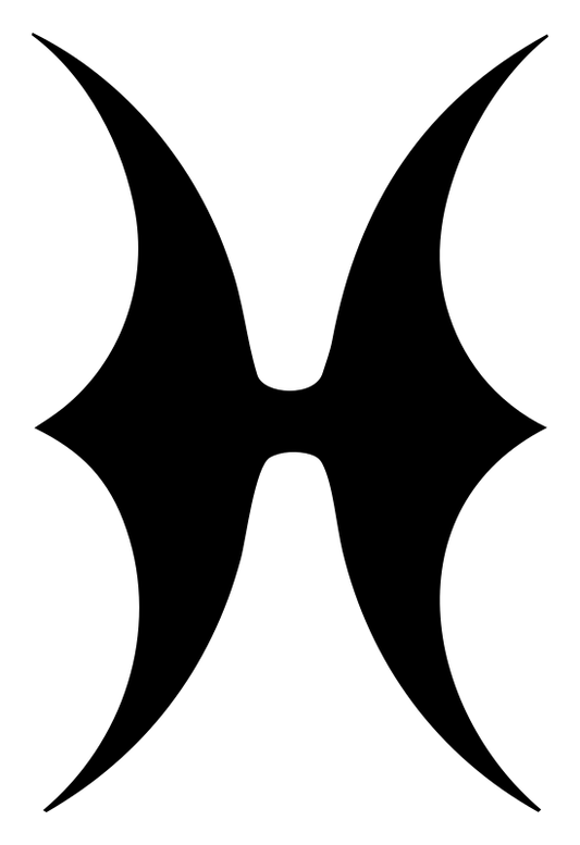Tribal Pisces Glyph Badge